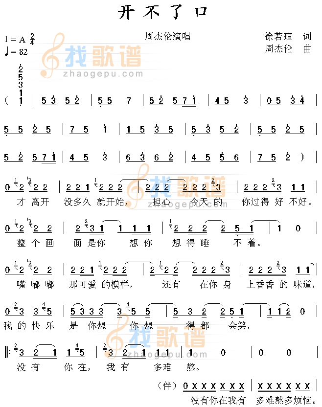 开不了口