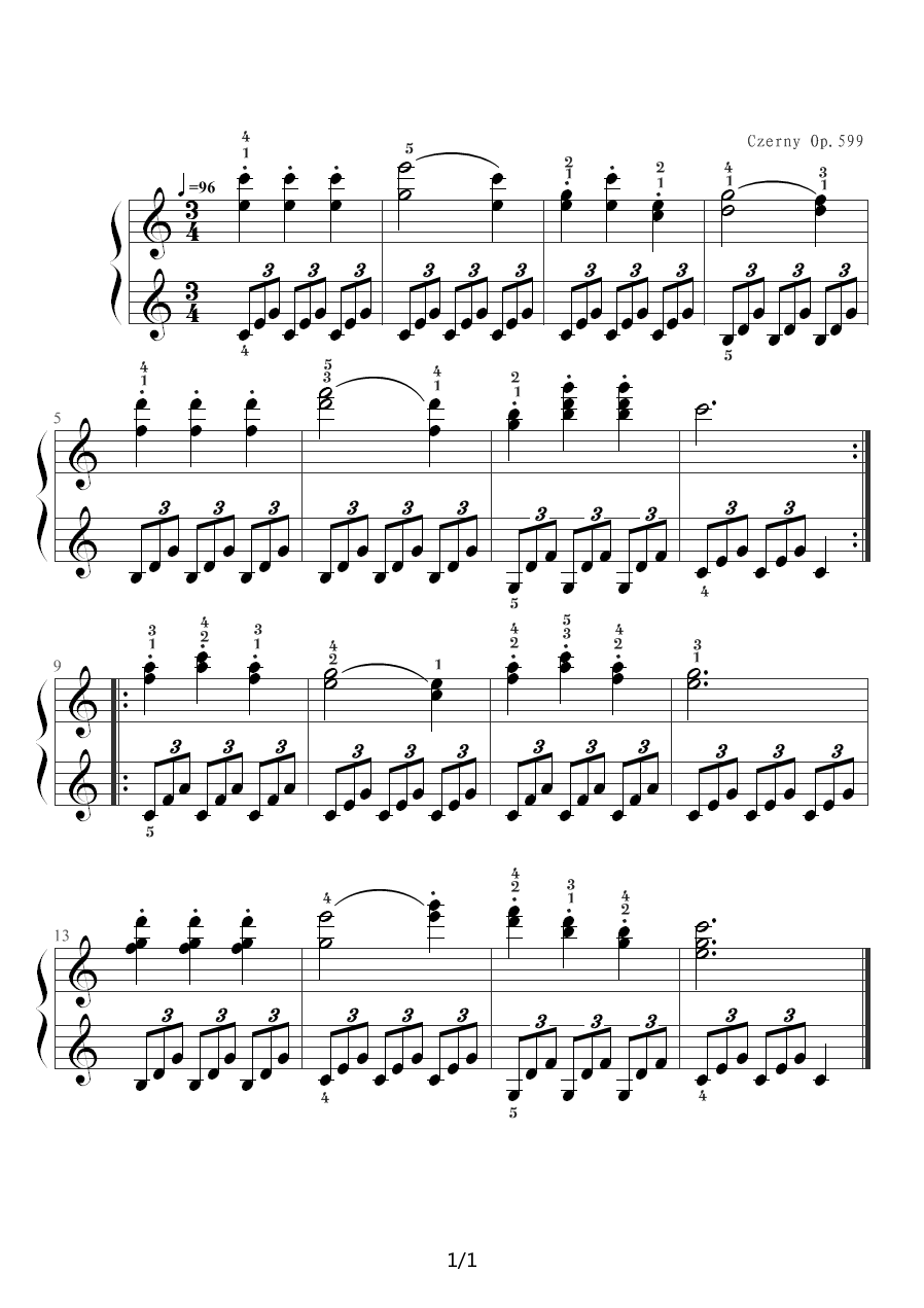 车尔尼599 NO.31 C调