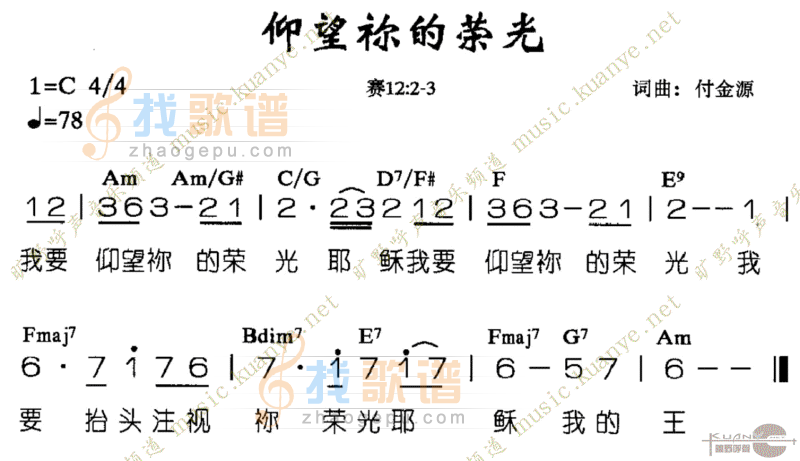 仰望你荣光