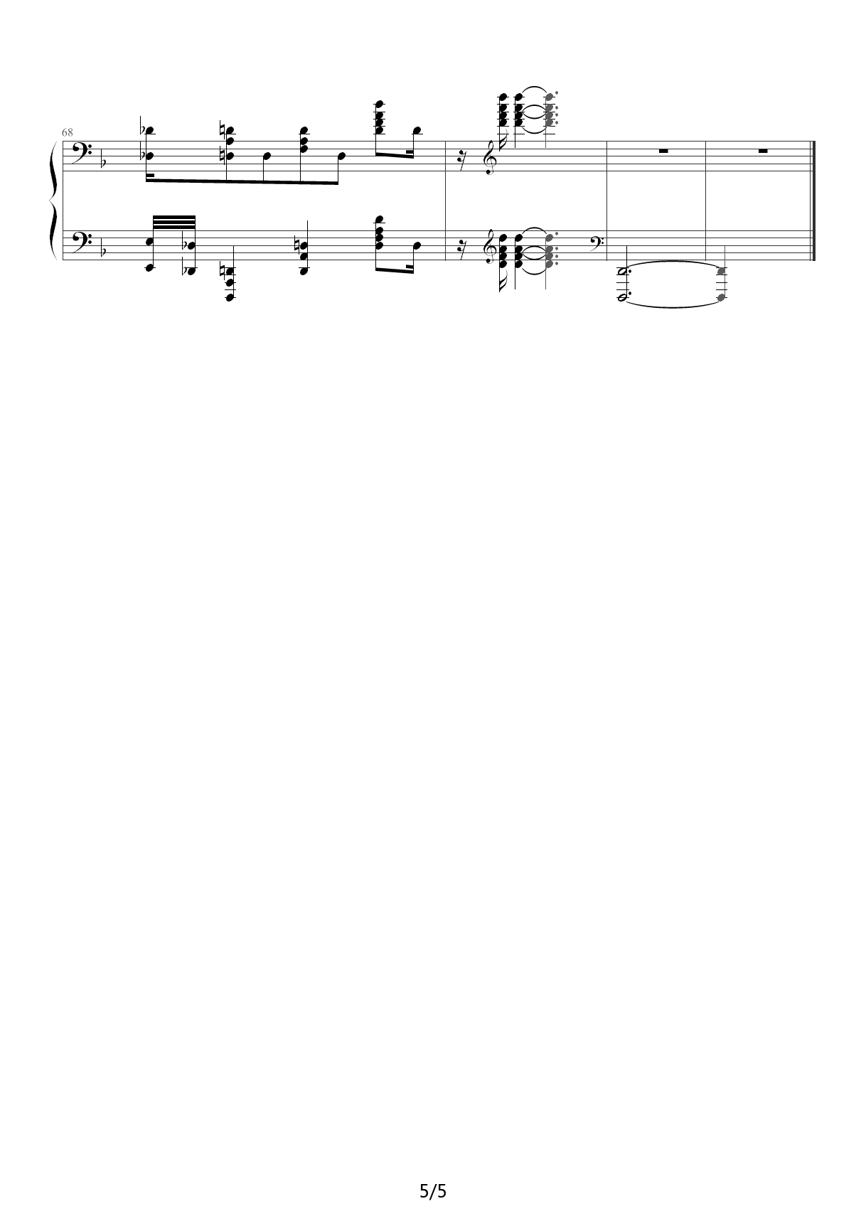 加勒比海盗主题曲 F调
