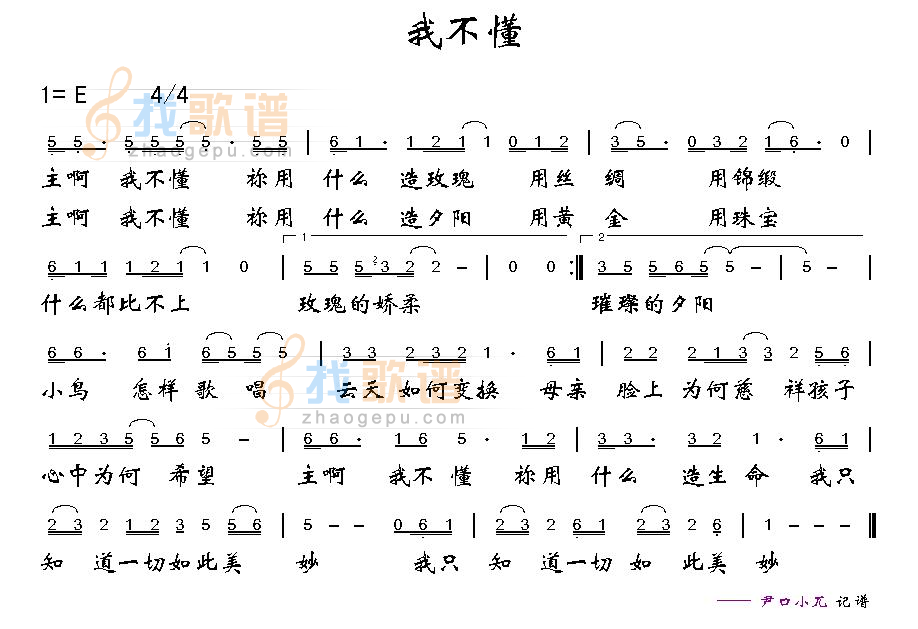 我不懂