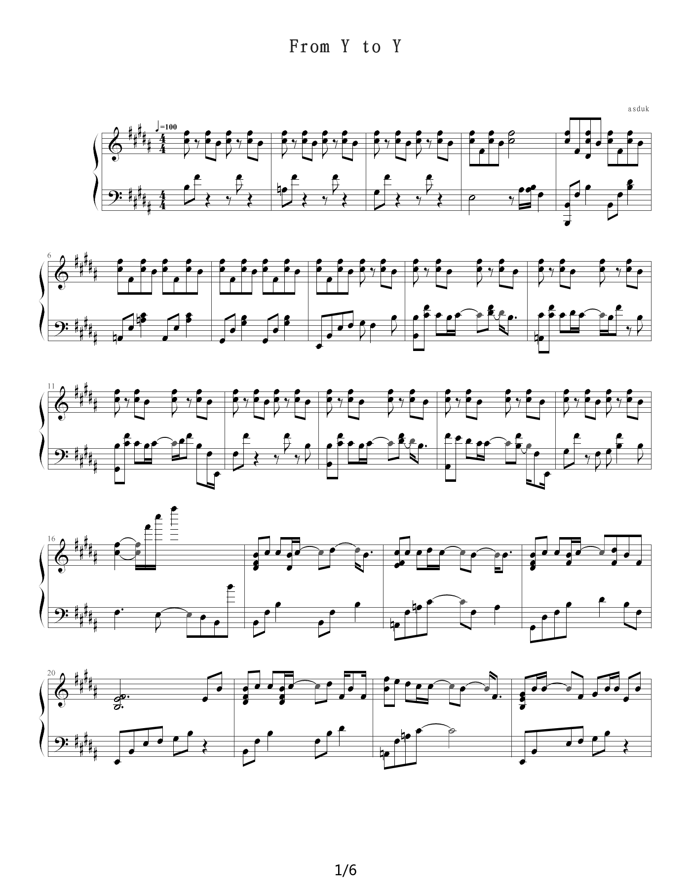 from y to y  触手猴版 B调