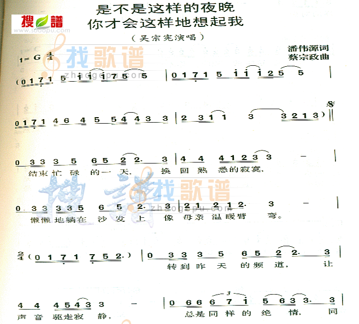 是不是这样的夜晚你才会这样地想起我