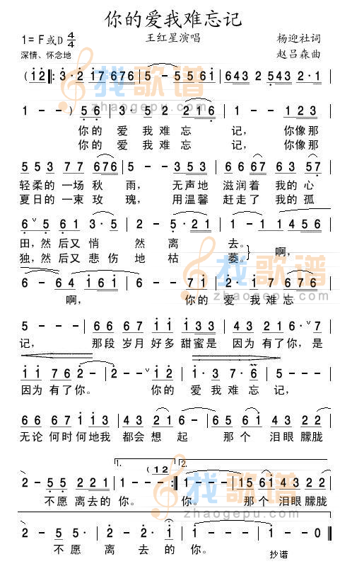 你的爱我难忘记