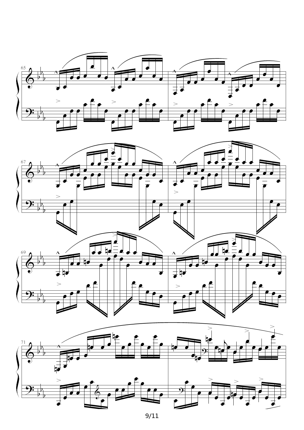 Chopin.肖邦 练习曲 Op.25 No.12 大海 降E调