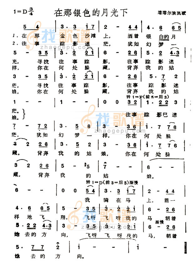 在那银色的月光下