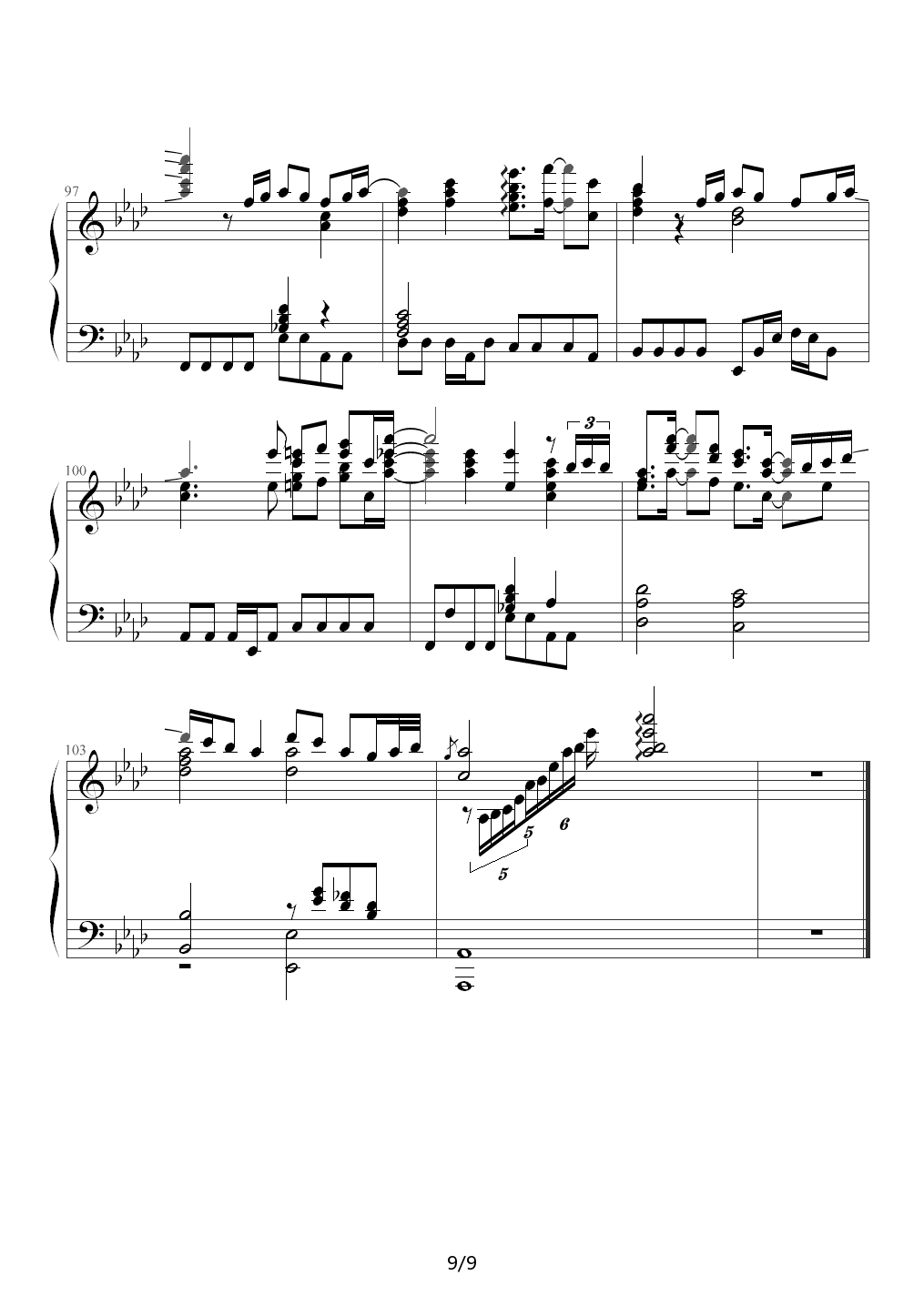 美好的一天（仁医2主题曲，钢琴谱） 降A调