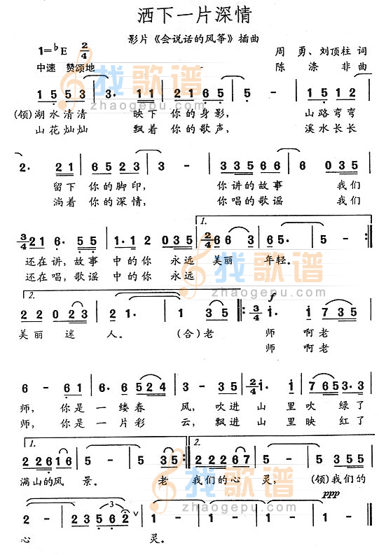 洒下一片深情