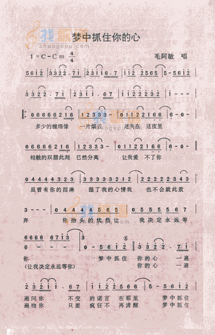 梦中抓住你的心