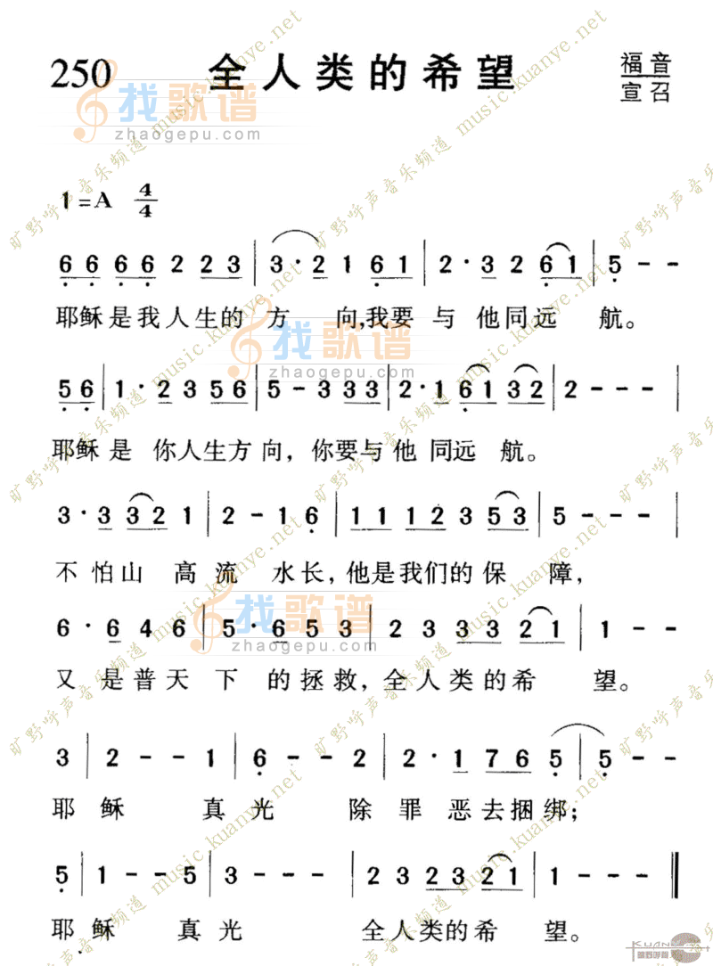250全人类的希望