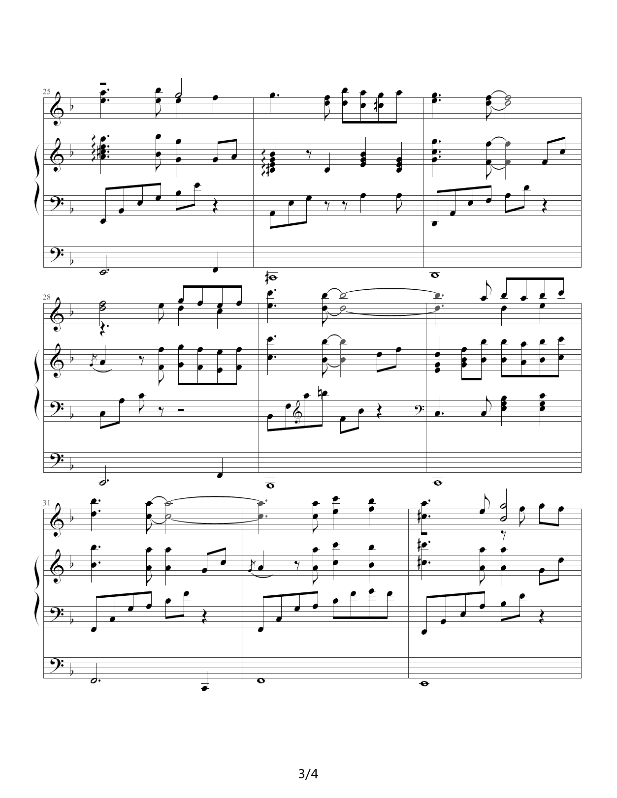 Nanas Theme（韩剧城市猎人，总谱） F调