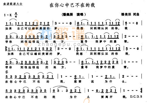 在你心中已不在的我