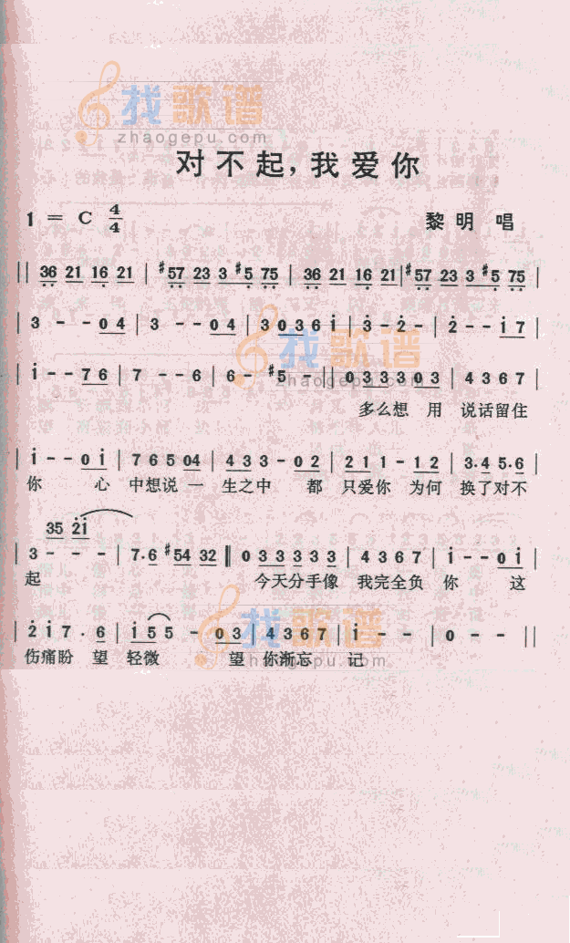 对不起，我爱你