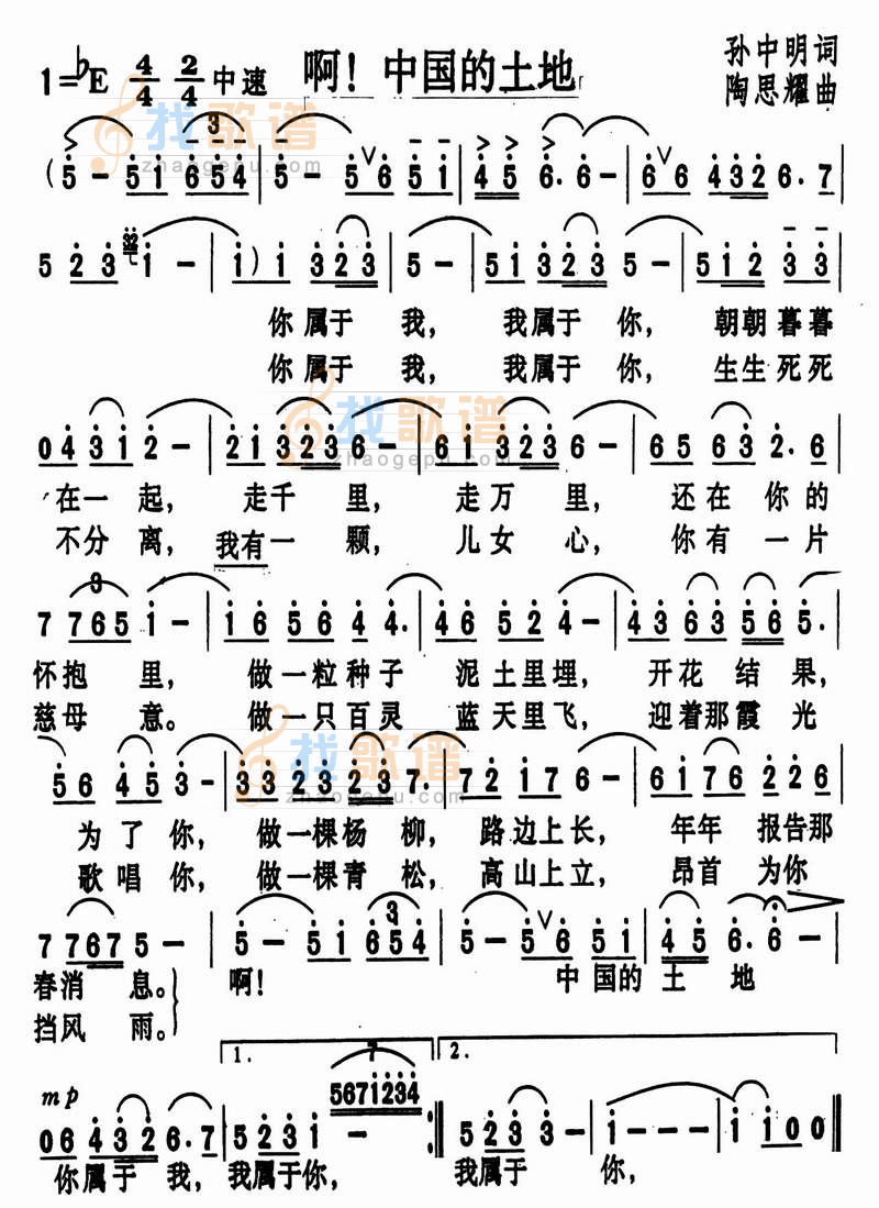 啊！中国的土地