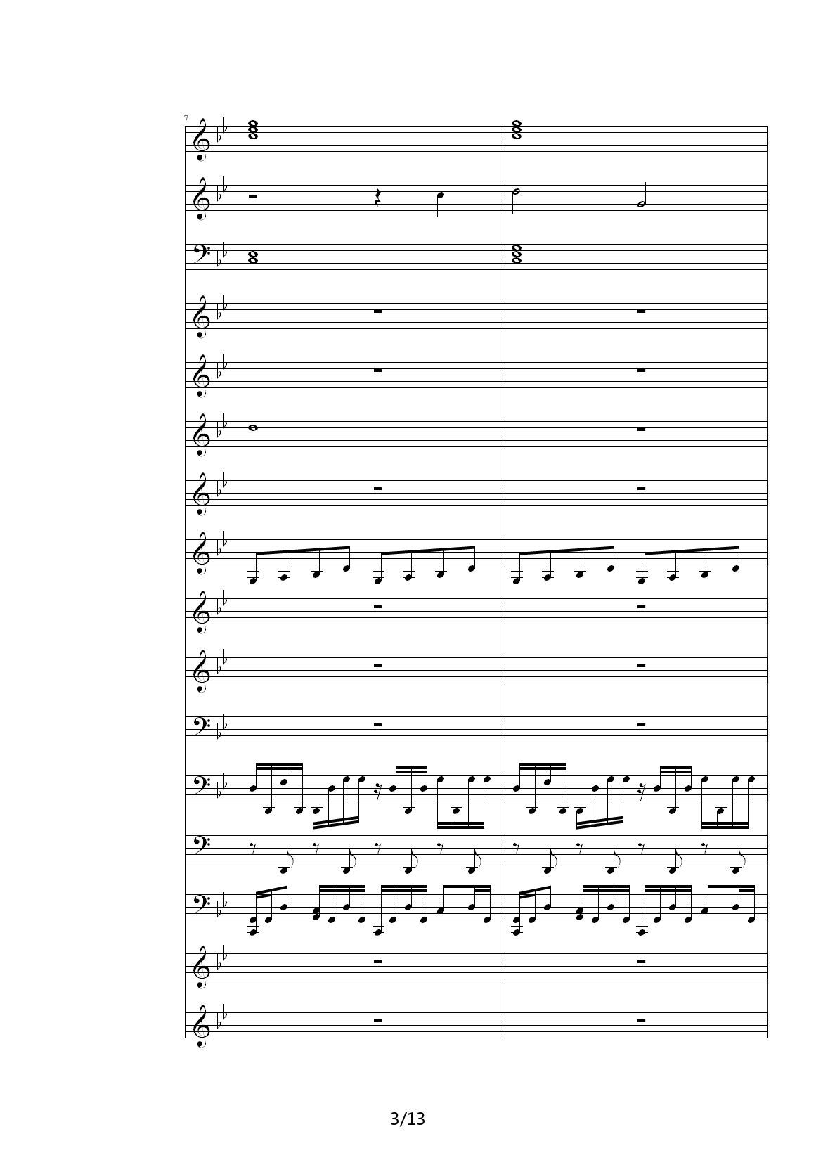 奇幻音乐作品 降B调