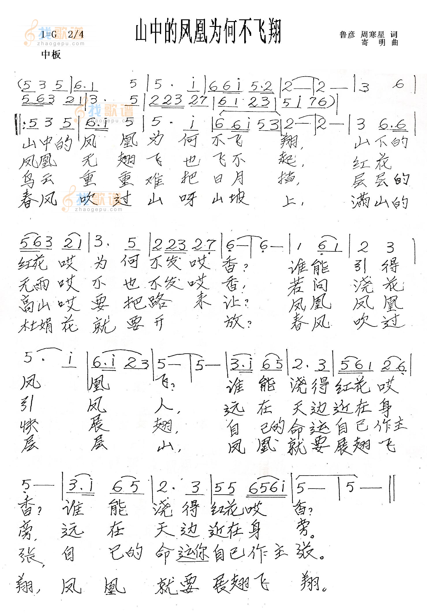 山中的凤凰为何不飞翔