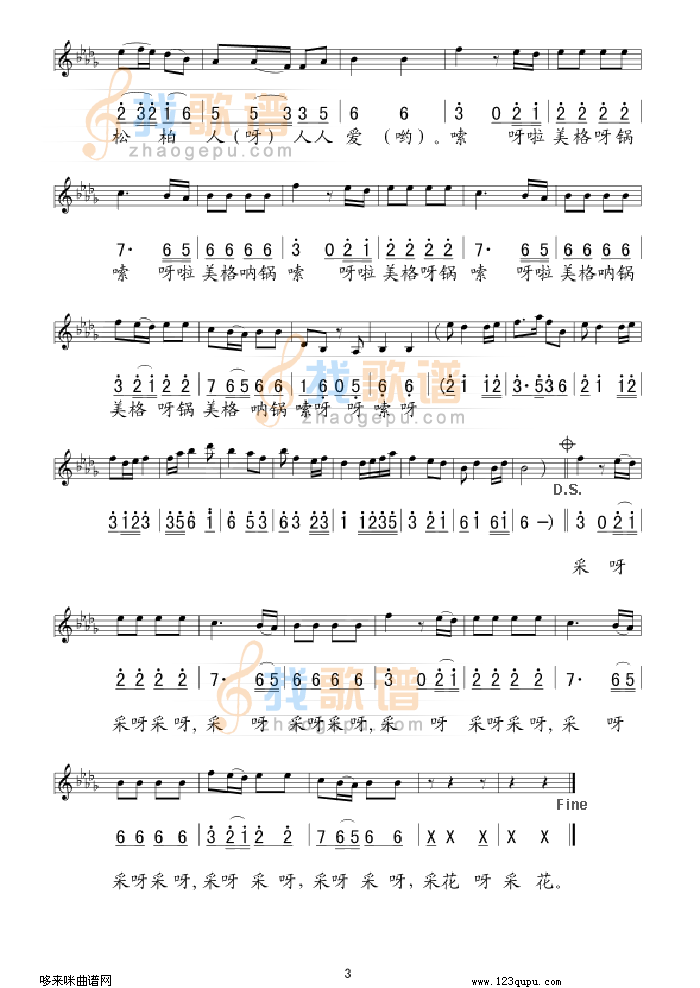 采花(四川民歌、/对照 高原红组合)