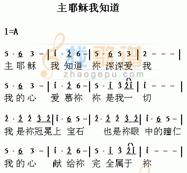 主耶稣我知道