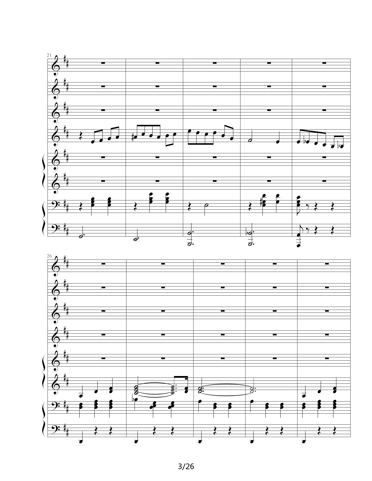 花之圆舞曲 D调