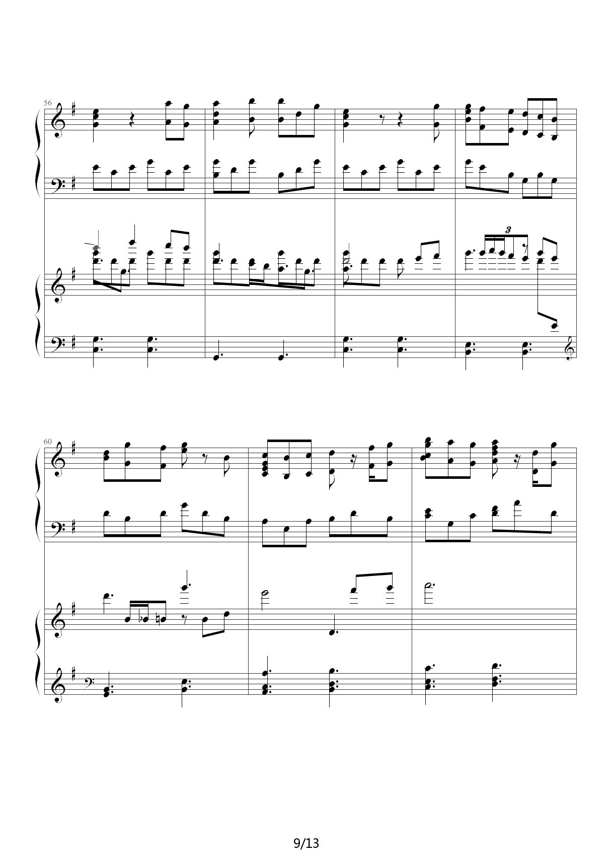 迪士尼【小美人鱼2】歌曲for a moment钢琴完整版 C调