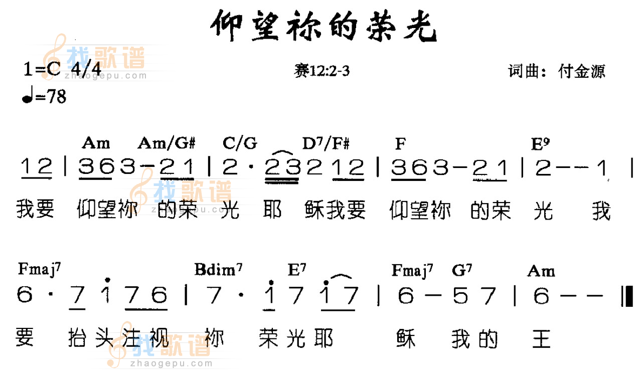 仰望你的荣光