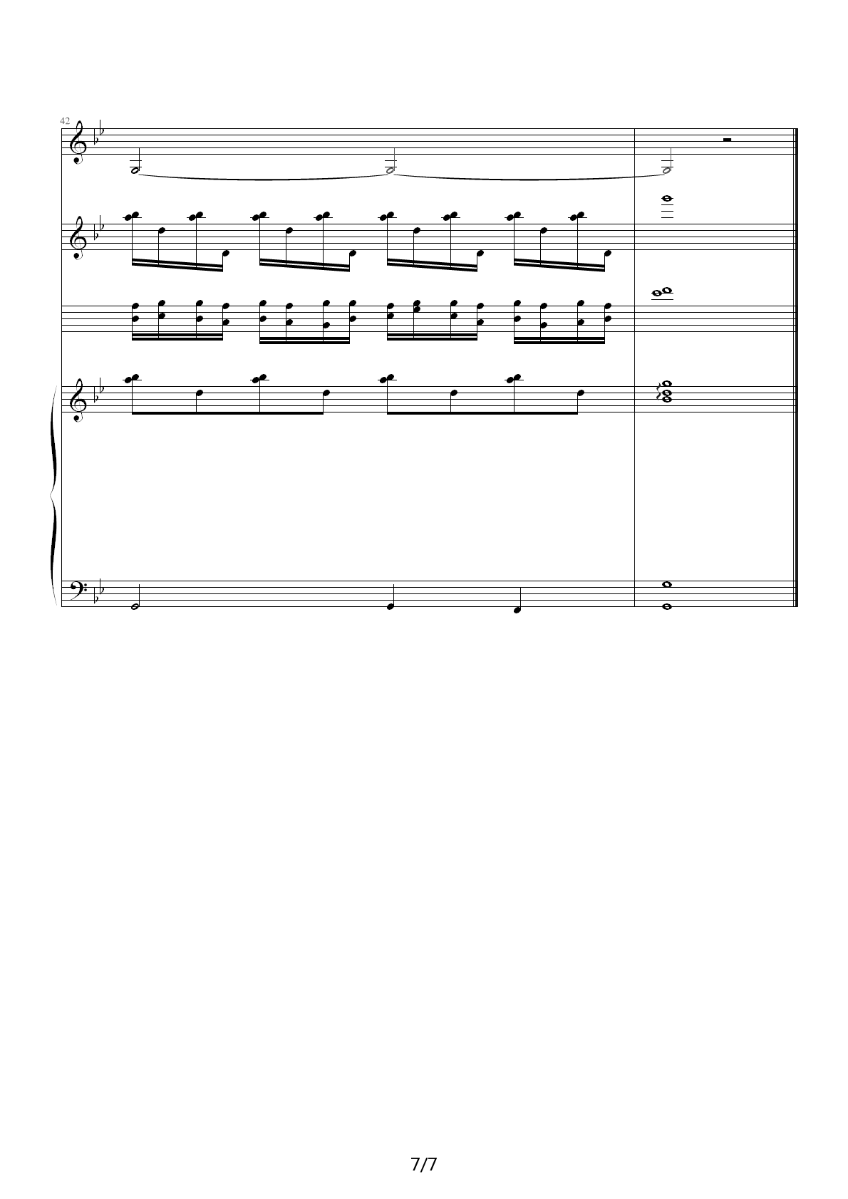 黄昏―简约版 降B调