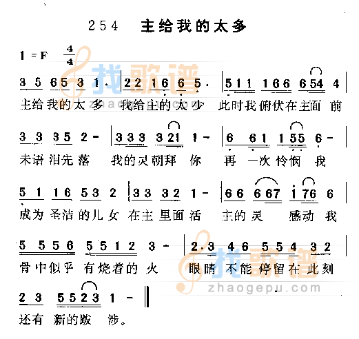 主给我的太多