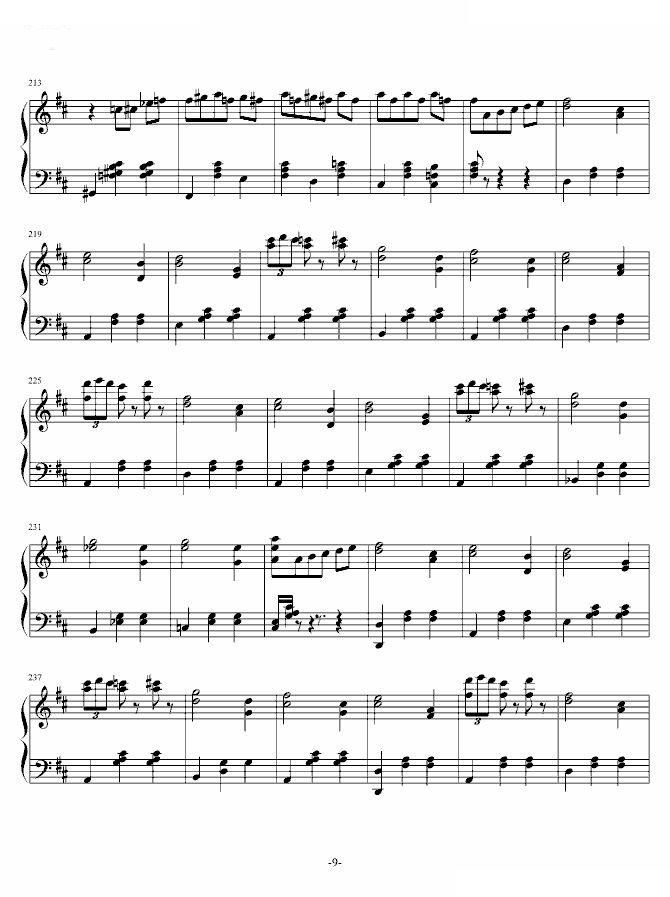 花之圆舞曲钢琴版