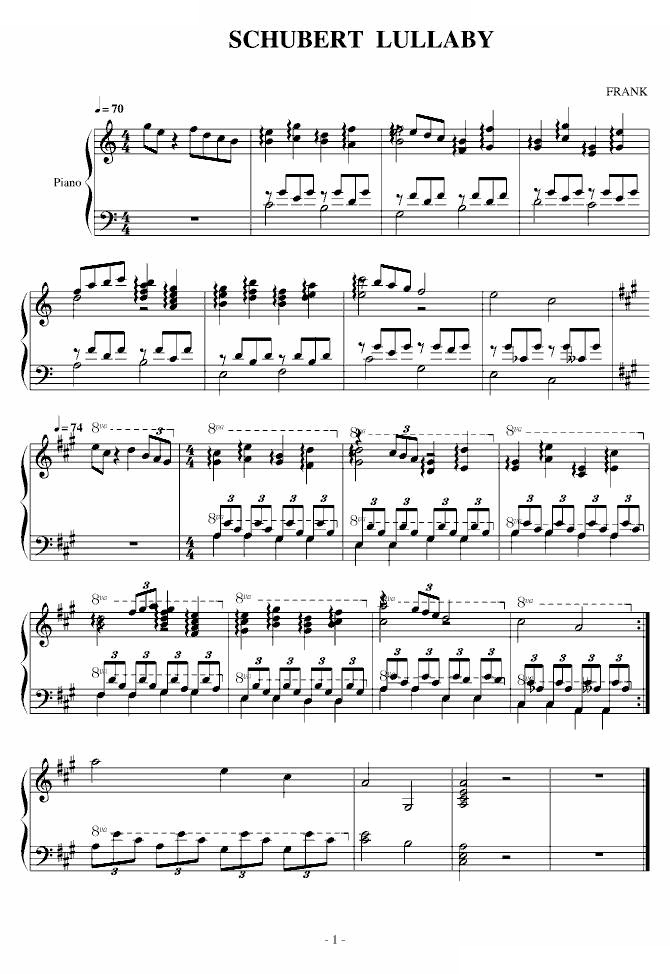 SCHUBERT LULLABY