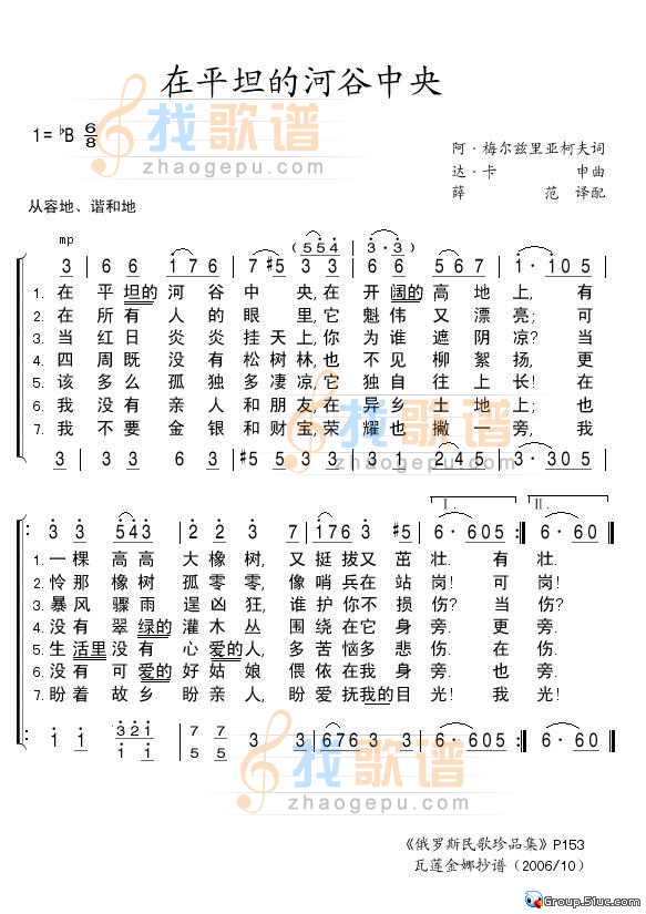 在平坦的河谷中央