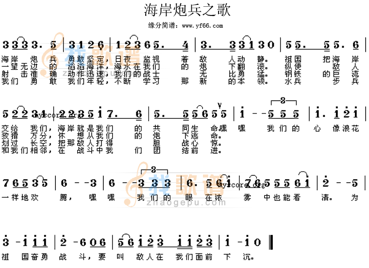 海岸炮兵之歌