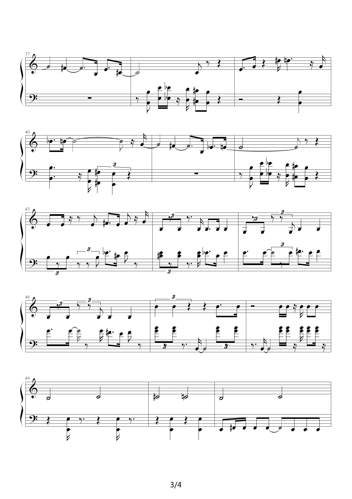 007主题曲 C调