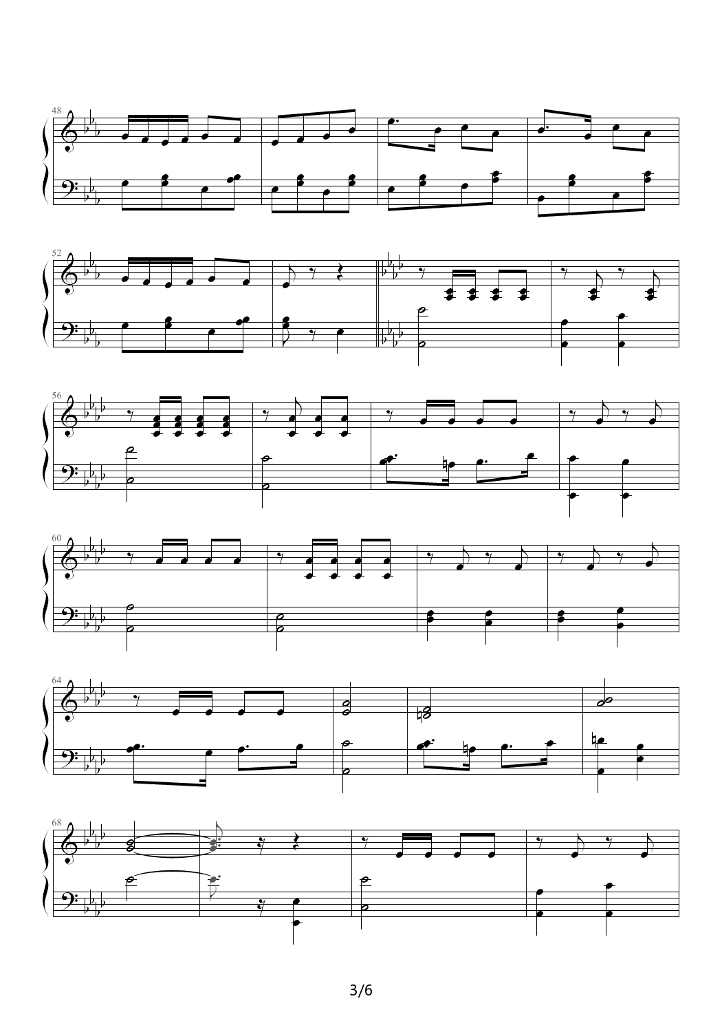 美中美进行曲 降E调