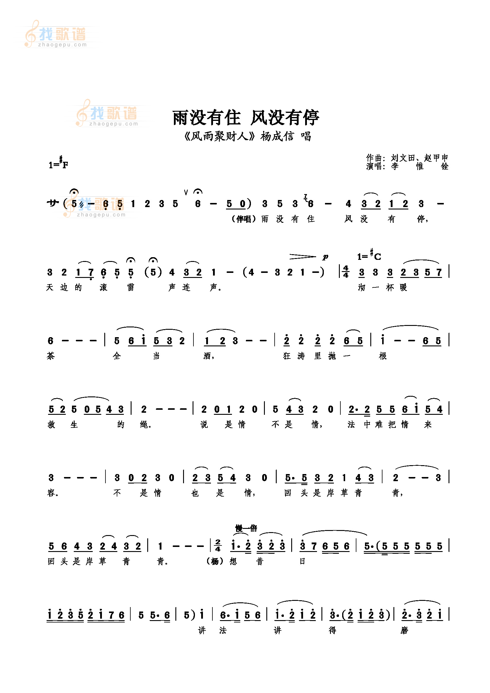 雨没有住 风没有停