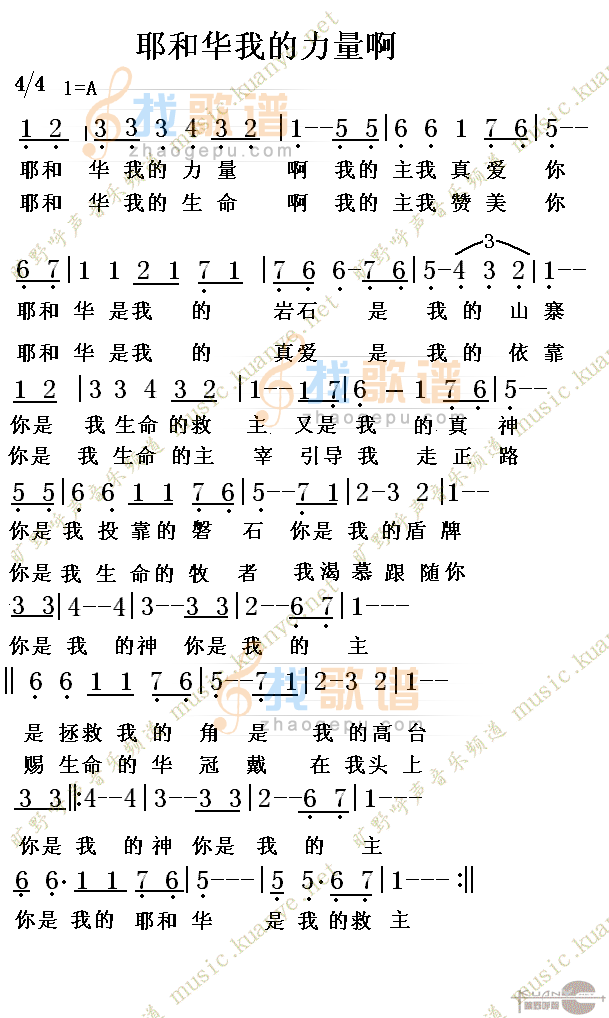 耶和华我的力量啊