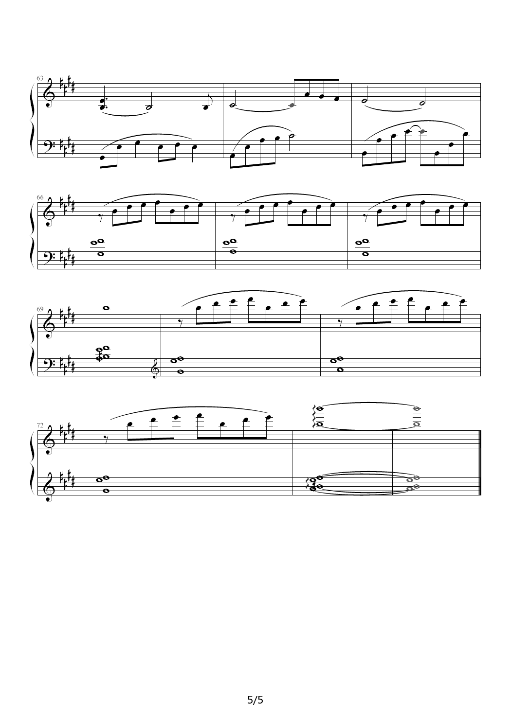 Main Theme of  Pluto 降D调