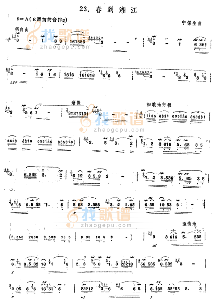 春到湘江(笛子独奏)