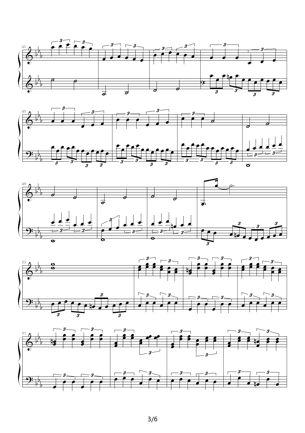 C小调第一钢琴奏鸣曲第二乐章（Ver 2011.6） 降E调