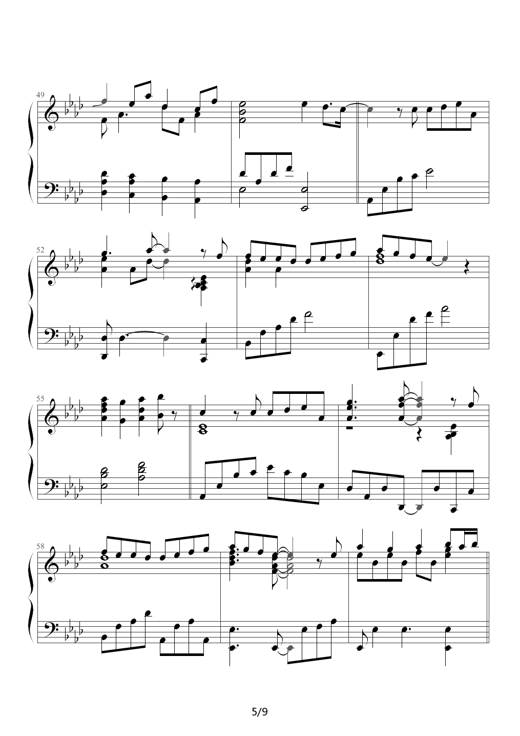 美好的一天（仁医2主题曲，钢琴谱） 降A调