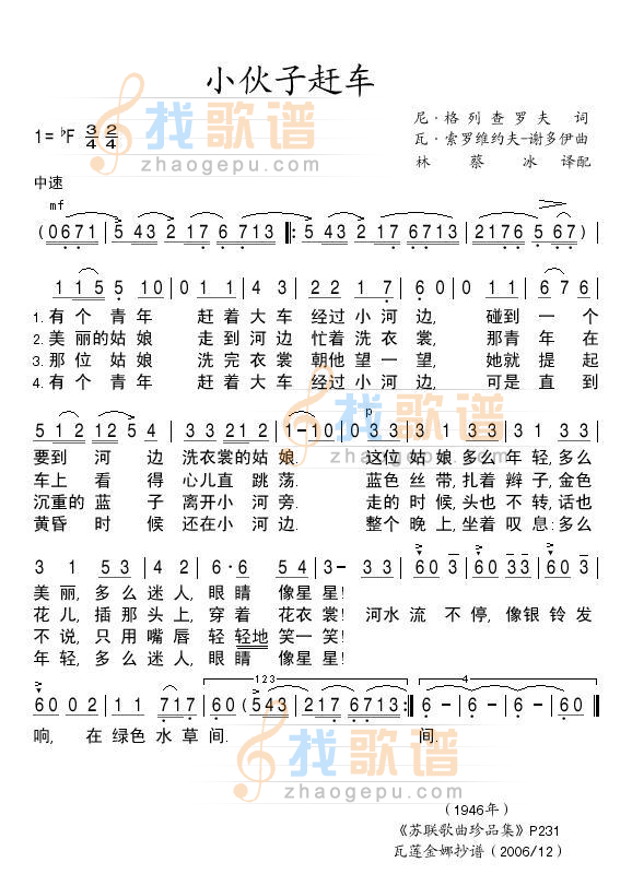 小伙子赶车
