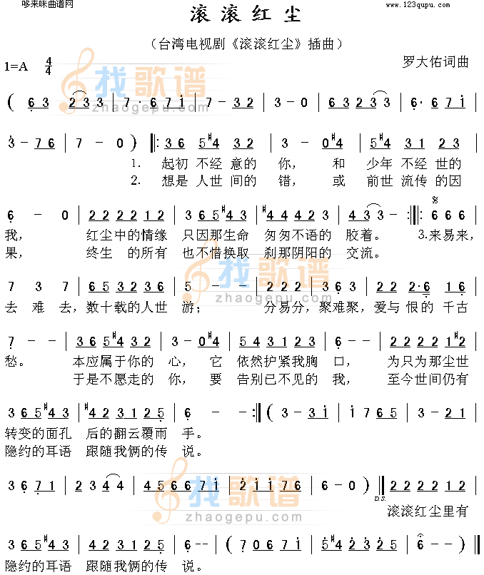 滚滚红尘(陈淑桦、罗大佑)