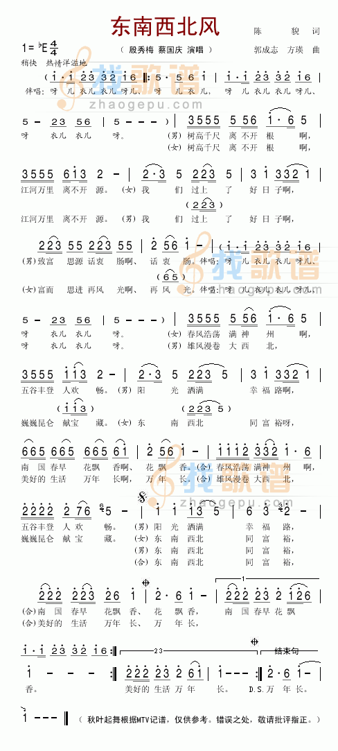 东南西北风