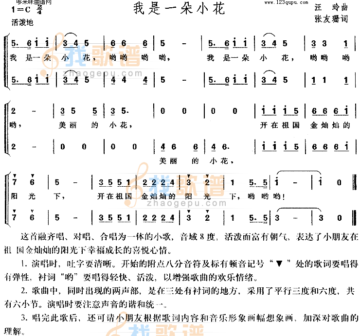 我是一朵小花