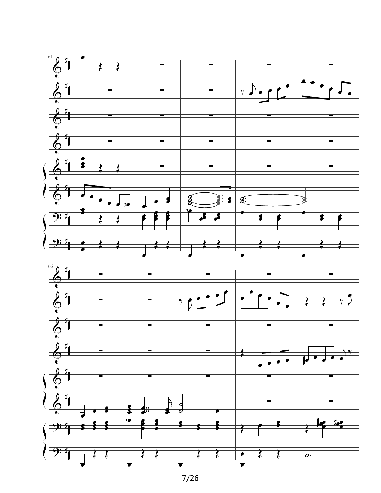 花之圆舞曲 D调