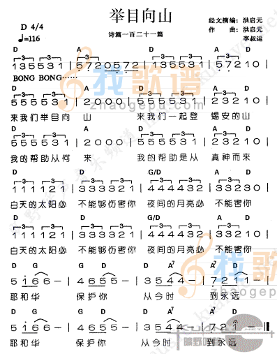 我要向山举目