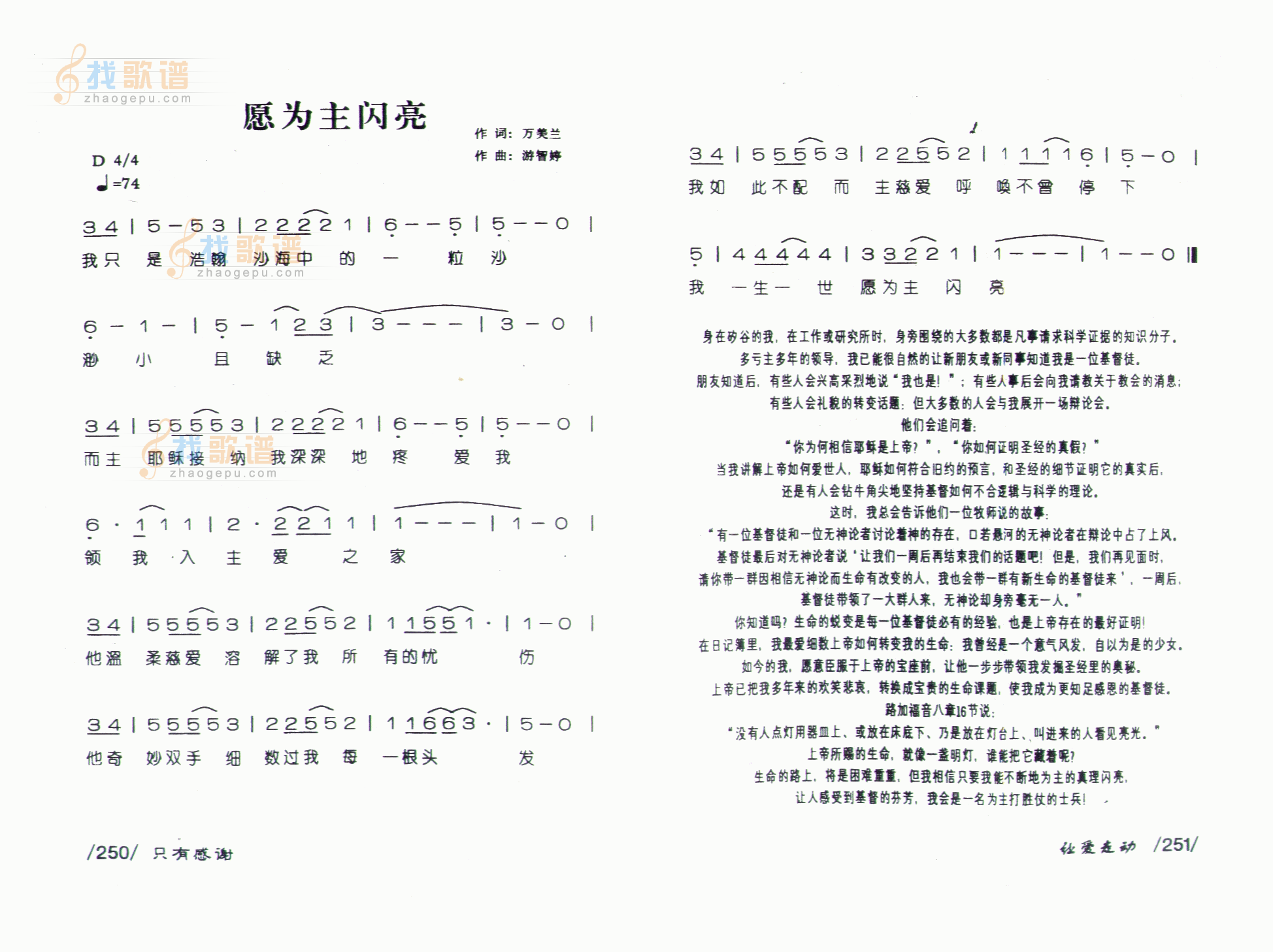 愿为主闪亮