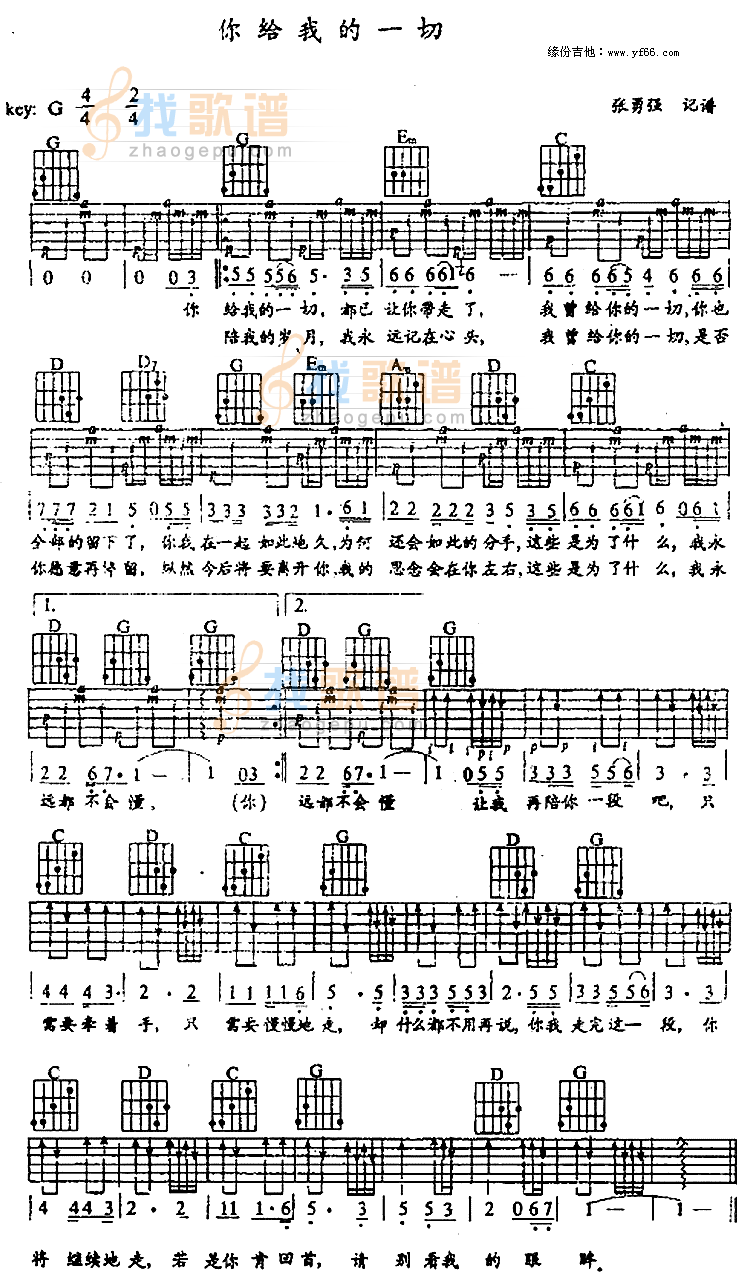 你给我的一切