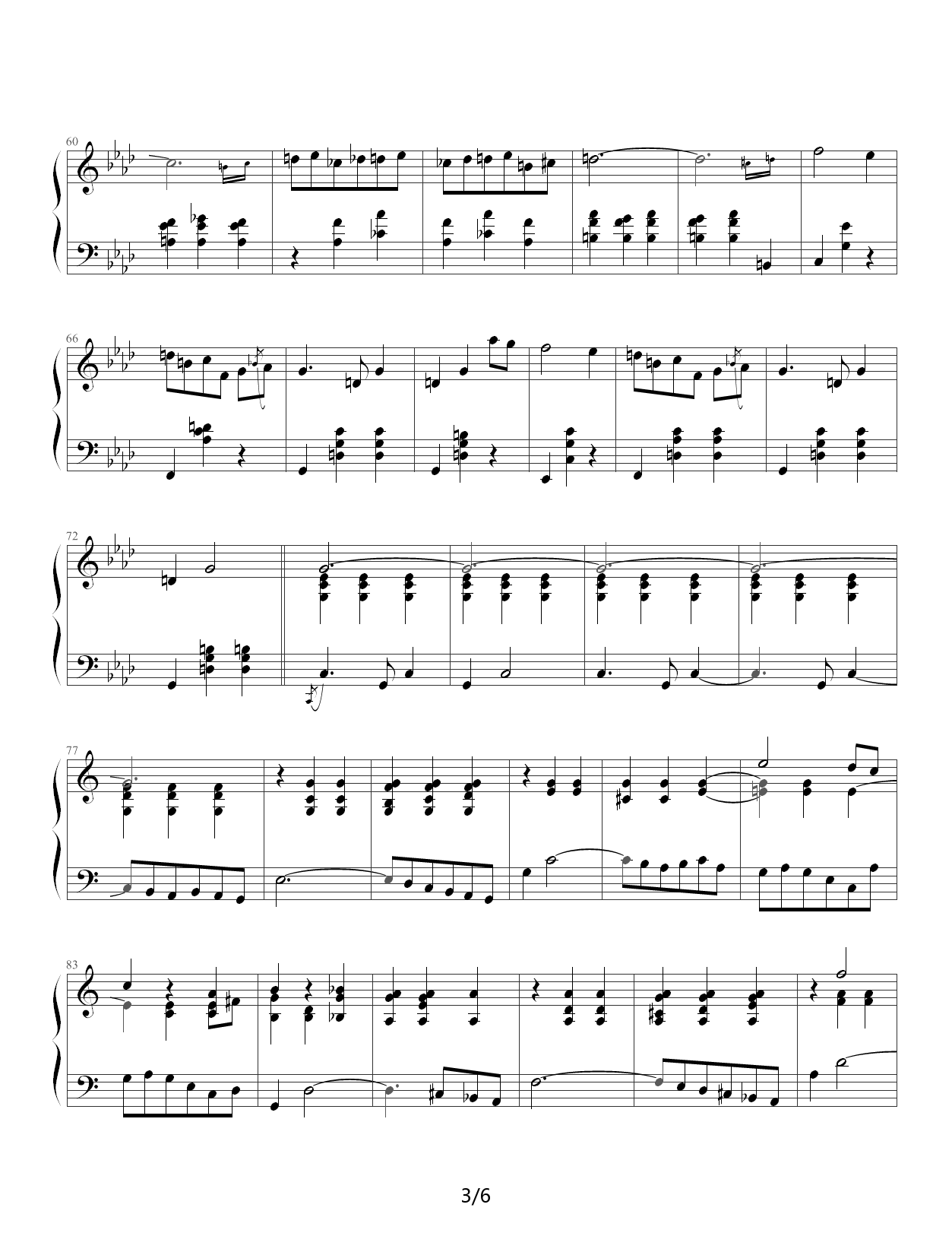 肖邦圆舞曲Op643 降A调