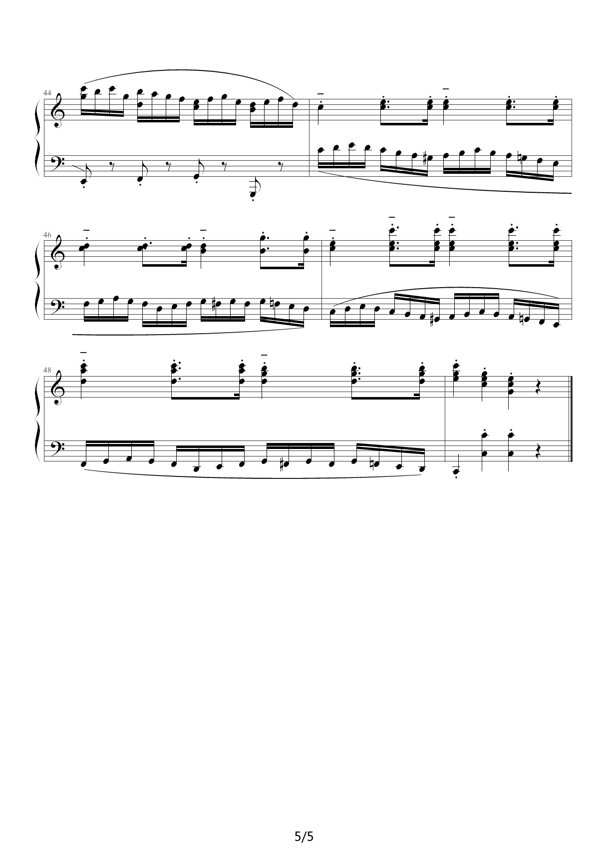 莫扎特Sonata K.310_（动画）琴之森版 C调