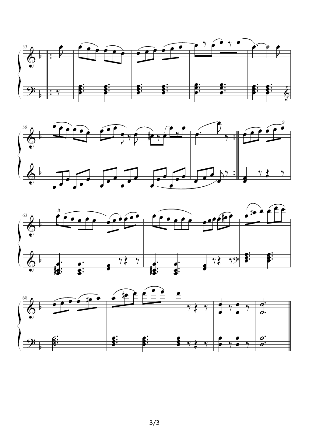 塔兰泰拉舞曲（Tarantella，布格缪勒钢琴进阶25曲作品100第20首） F调